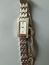Seiko Women's Quartz Wristwatch  Stainless Steel Swarovski Crystals Hallmarks 