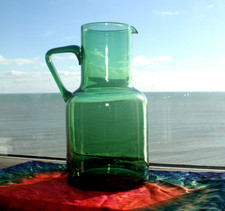 Vintage Large Green Glass