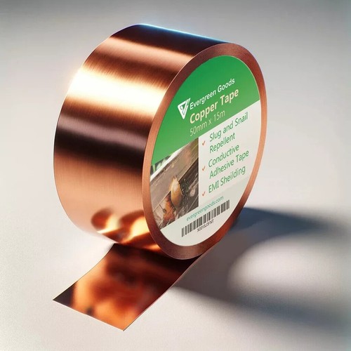 25m adhesive copper slug - copper, tape