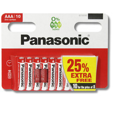 10x PANASONIC AAA LR03