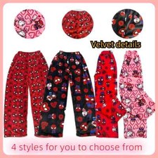 Hello Kitty Spiderman Fluffy Pyjama Loungewear Pants Trousers