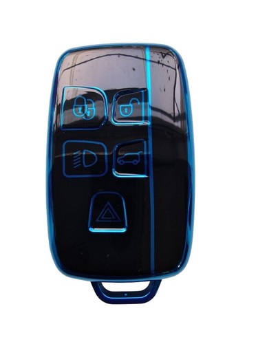 Blue key fob - key, case