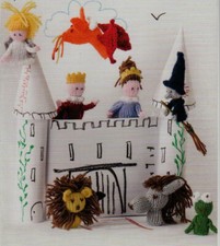 Knitting pattern copy 0390.   Toys- collection of 8 finger puppets.  DK