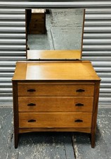Dressing Table Harris Lebus Tilting Mirror 3 Drawer Vintage 