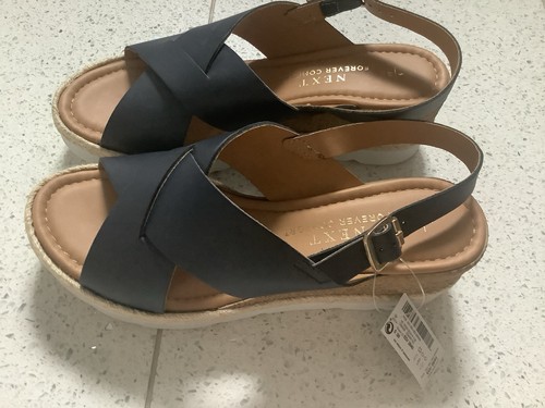 Ladies leather chunky wedge - leather,