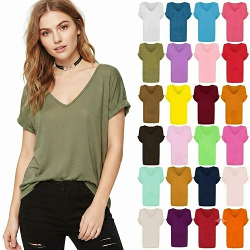Ladies oversized neck top - ladies,