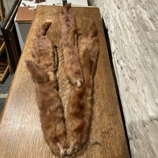 Vintage Mink Stole Wrap Scarf