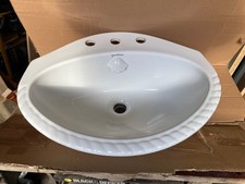 Vernon Tutbury Rope edged semi recessed sink