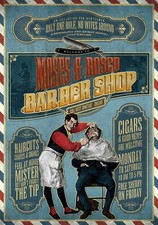 Barber Shop Canvas Framed