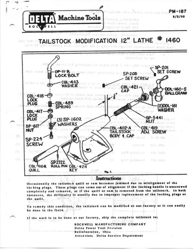 Delta rockwell tailstock - delta,