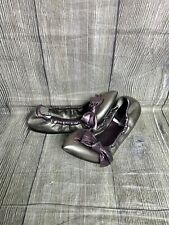 Miu Miu Ballerina Flats Ballet Shoes Metallic New Genuine 3uk 36eu Bronze Pewter