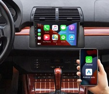 9 '' Android 14 2+32GB Stereo Apple CarPlay Sat Nav GPS Radio For BMW E39 X5 E53