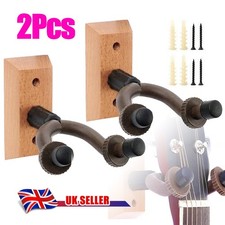 2Pcs Guitar Wall Mount Display Wall Hanger/Bracket/Bass/Holder Keeper Hook UK