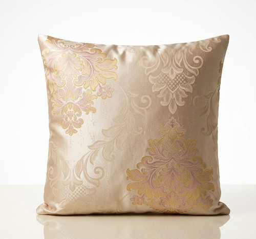 Salmon pink gold - salmon, damask