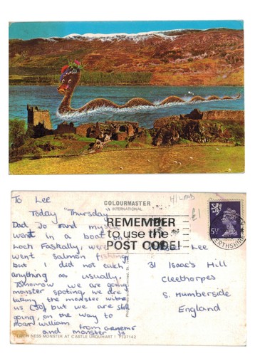 Postcard loch ness monster - loch,