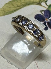 9ct Yellow Gold Tanzanite Half
