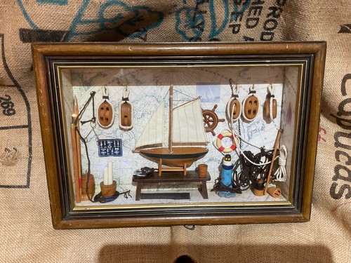 Nautical diorama framed wall - nautical,