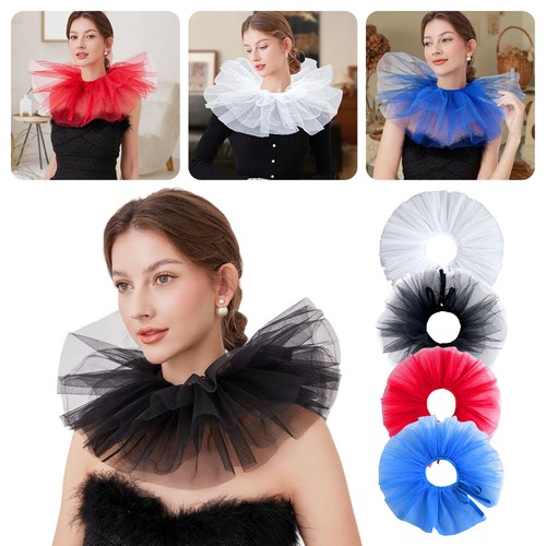 Ruffled mesh tulle fake - mesh,