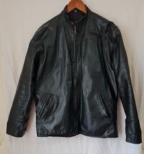 Vintage Riding Jacket ECHTES LEDER FUTTER GENUINE Leather Black Size M-L