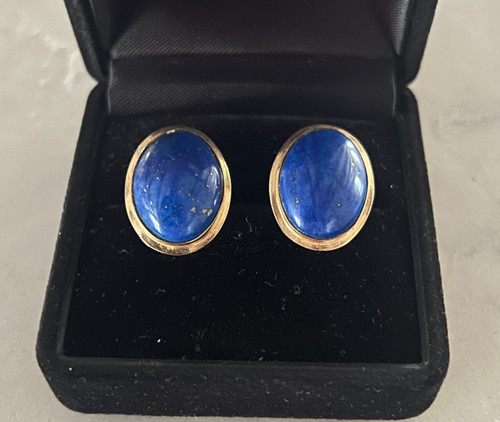 14k lapis lazuli cabochon - 14k,