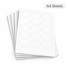White Round Labels on A4
