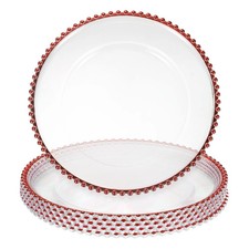 6pcs Clear Charger Plates