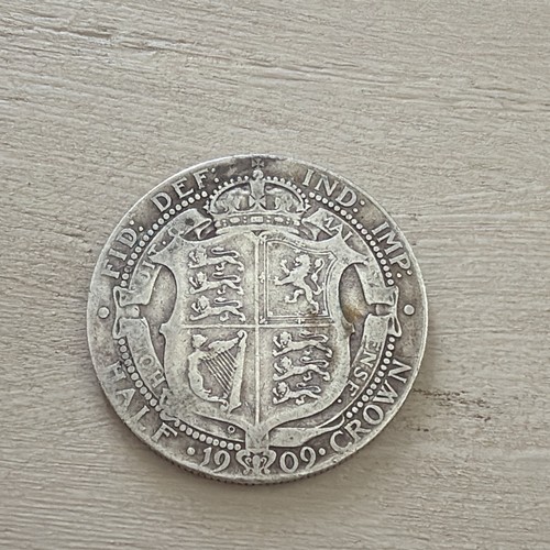 Edward v11 silver half crown - silver,