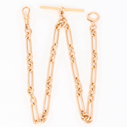 Antique 9ct gold fetter - antique,