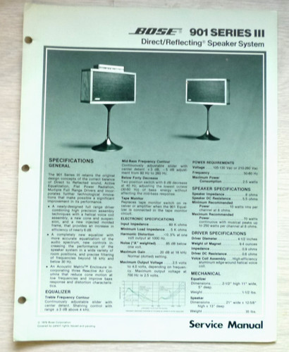 Original bose 901 iii - bose,