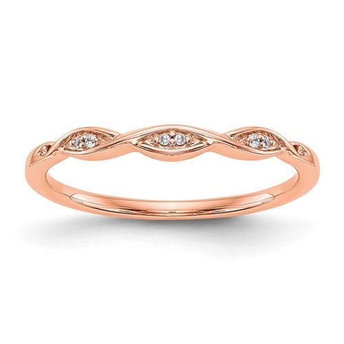 14k rose gold carat - rose, .02