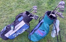 Male & Female, sets of John Letters TCS Graphite shaft Golf Clubs, plus Bags. RH