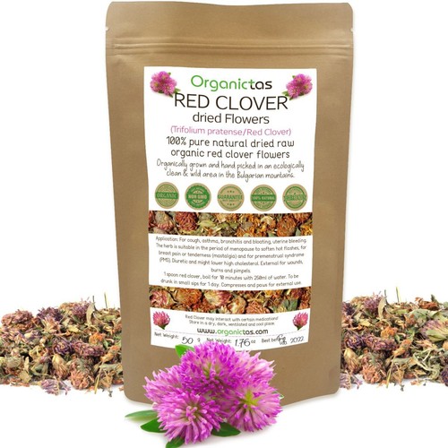 Organic red clover flower - clover,