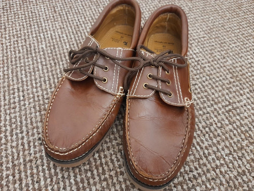 Mens leather boat deck - tu,