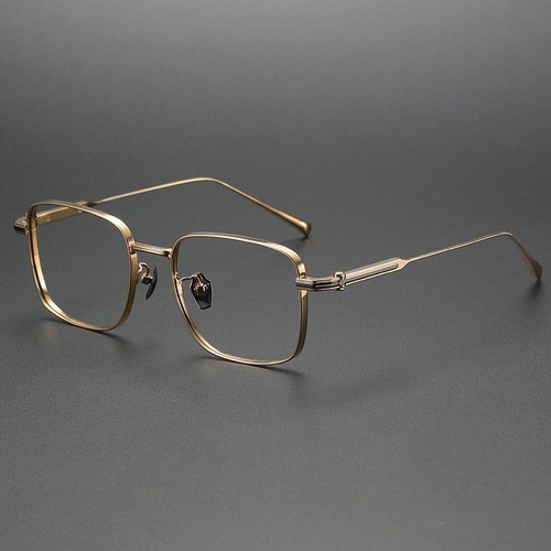 Retro gold square - gold, full-rim
