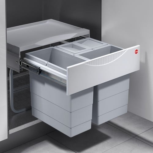 Hailo tandem waste bin - s,