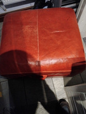 DFS Large Pouffe Red/Beige