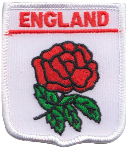 England rose embroidered patch - england,