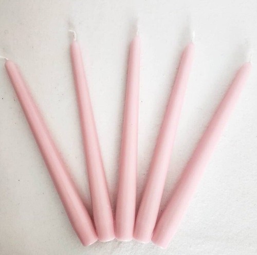Handmade pink taper candles - pink,
