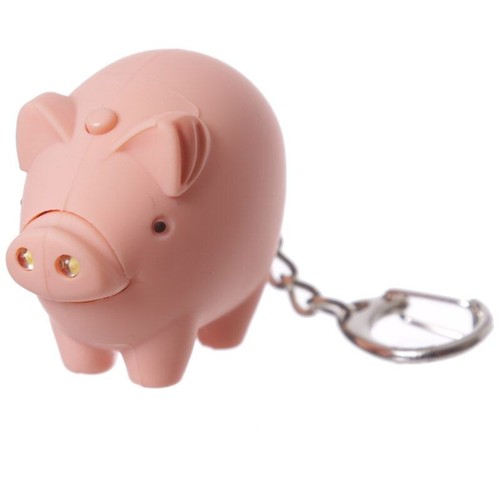 Farmyard cute pig keyring with - farmyard,