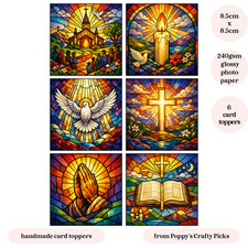6 x Stained Glass Christian