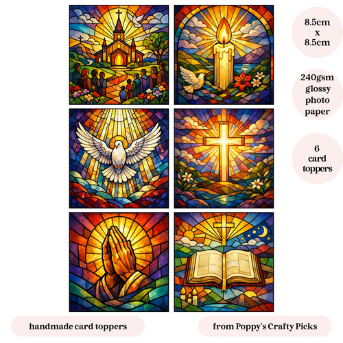 Stained glass christian - 6, x