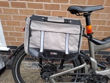 Bicycle Clip On Textile Bag. Expandable. With Shoulder Strap.