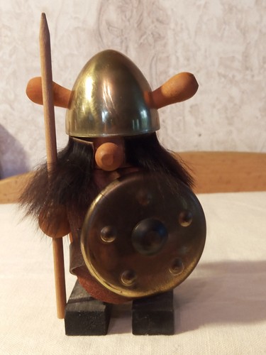 Vintage wooden viking - vintage, gonk