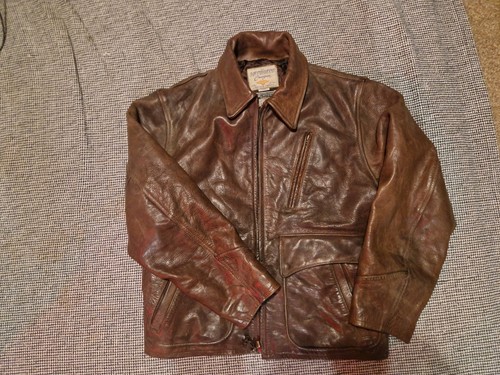 Chevignon leather jacket large - leather,