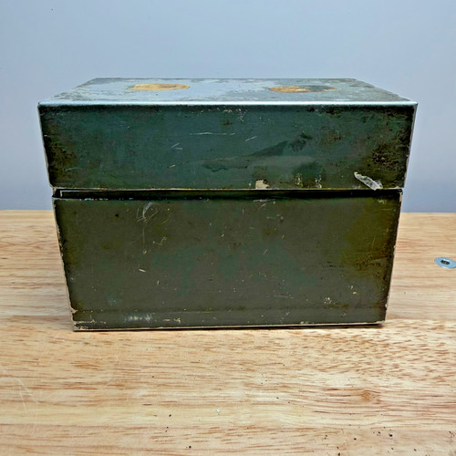 Vintage metal recipe - metal, card