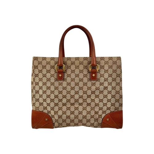 Gucci brown beige canvas - gucci, brown/beige