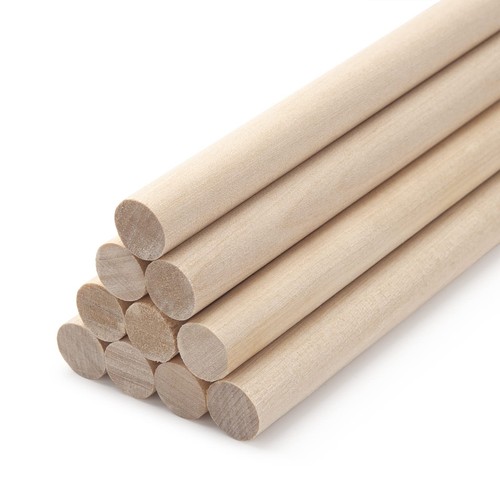 10x wooden dowels 5mm - wooden, 12.5mm
