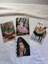 Vintage Spanish silk postcards