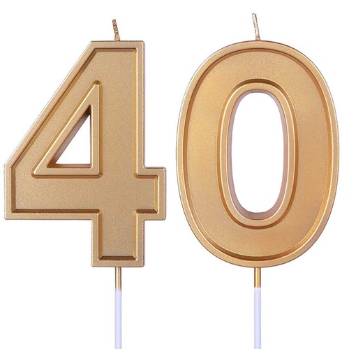 Birthday candle gold number - birthday,