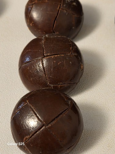 Vtg leather football buttons - vtg,